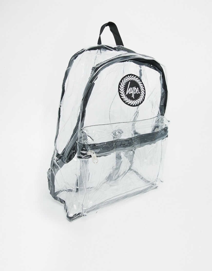 hype transparent backpack
