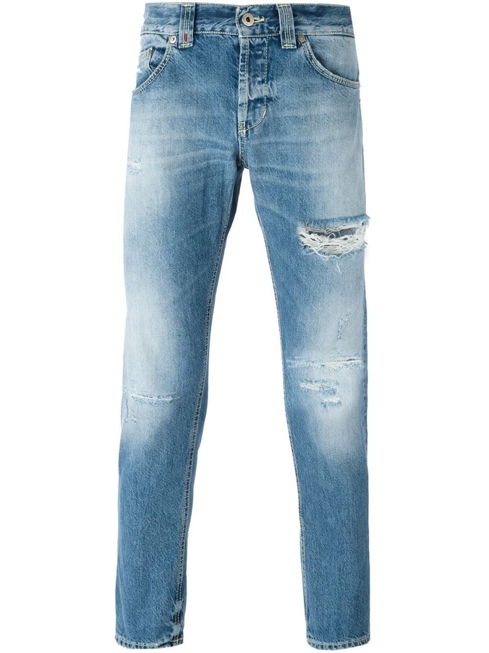 blue distressed jeans mens