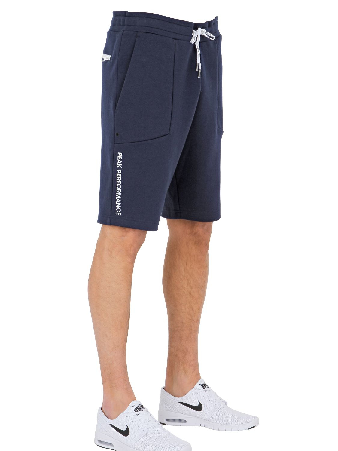 Lyst Peak Performance Cotton Blend Jogging Shorts in Blue for Men