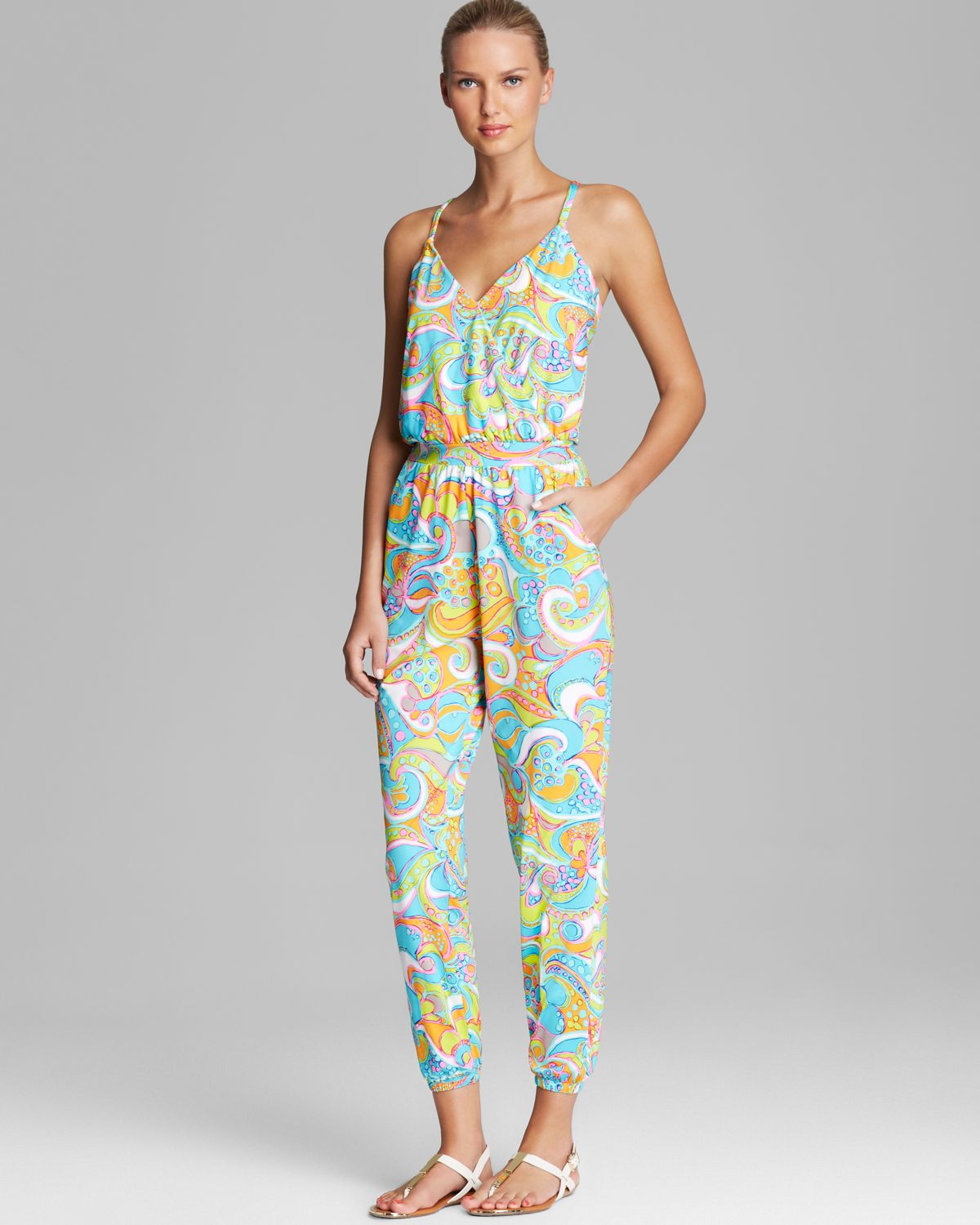Trina Turk Cosmos Jumpsuit Swim Cover Up Lyst