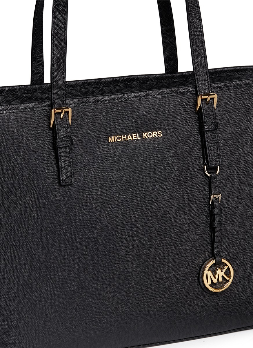 michael kors jet set tote black