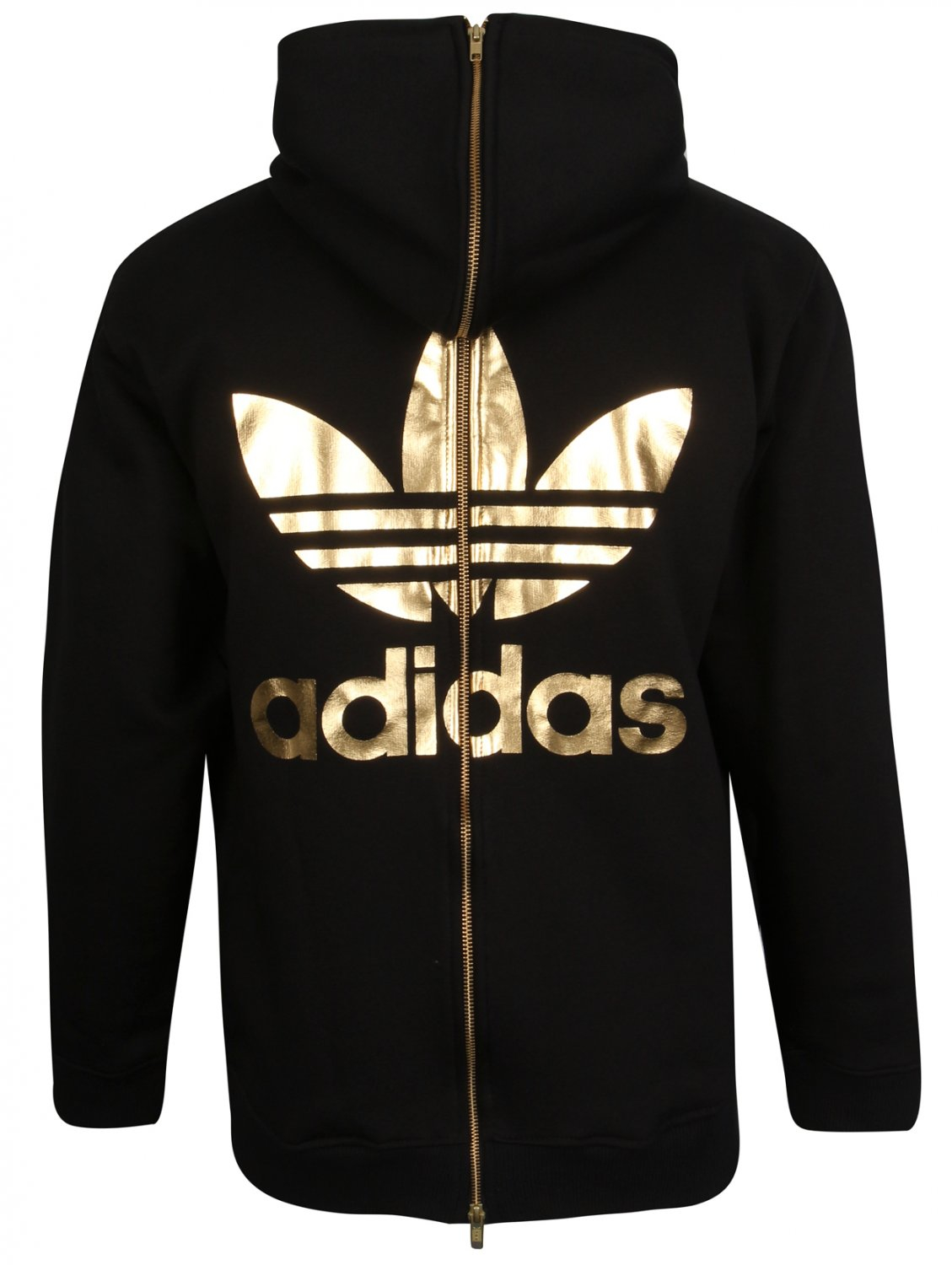 Jeremy Scott Cotton X Adidas Gold Label Black Back Zip Hoodie in