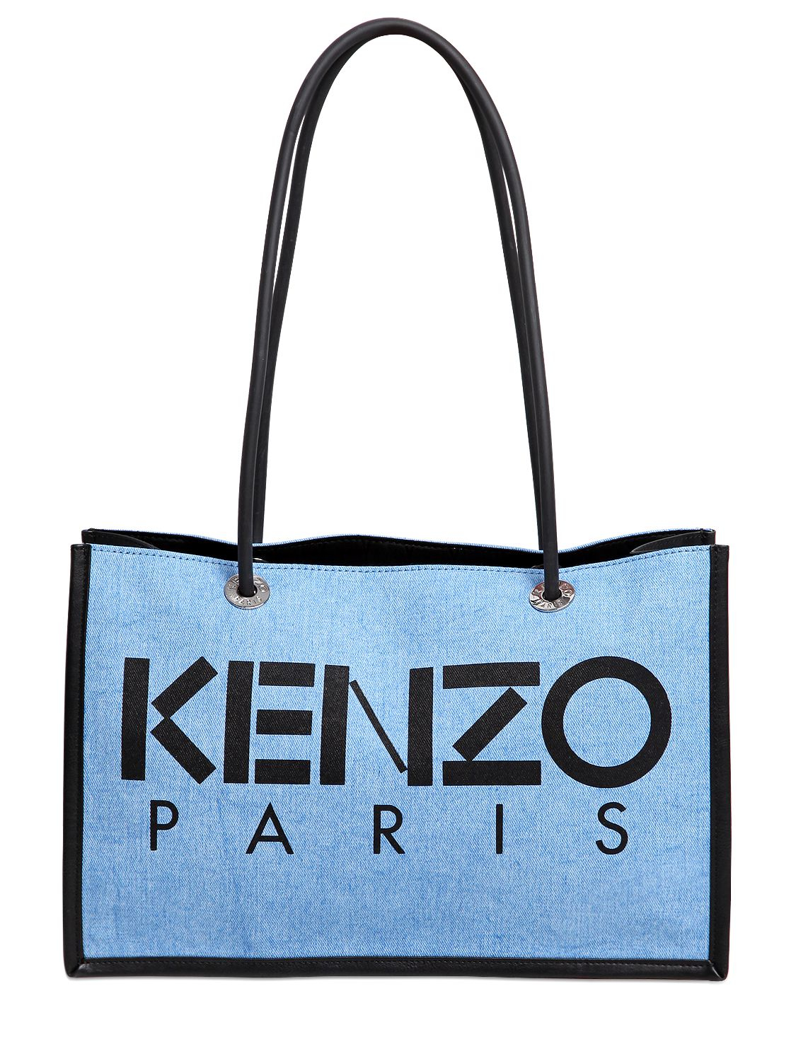 Lyst KENZO Kanvas Denim & Leather Tote Bag in Blue