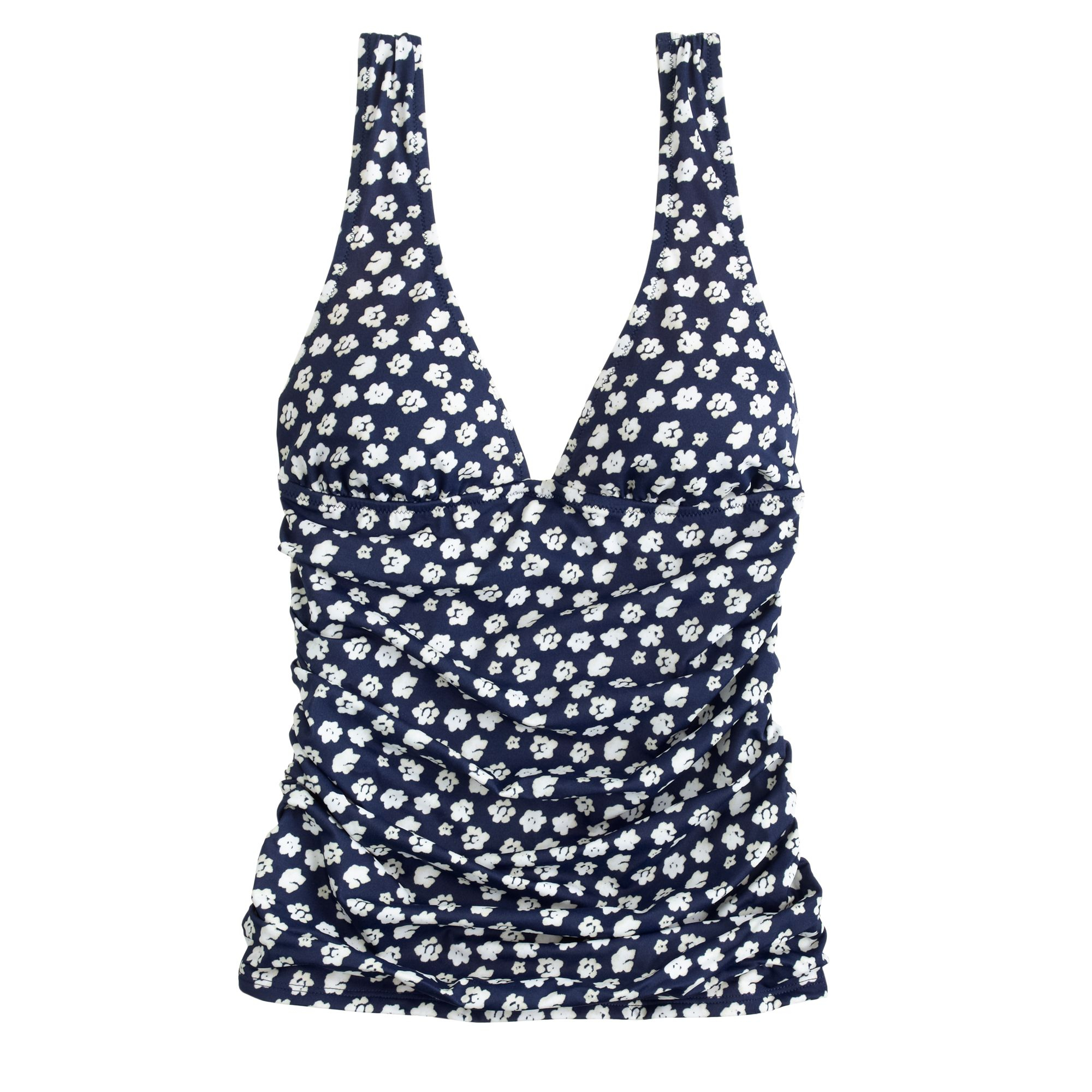 Lyst J.Crew Blurred Floral Slim Tankini in Blue