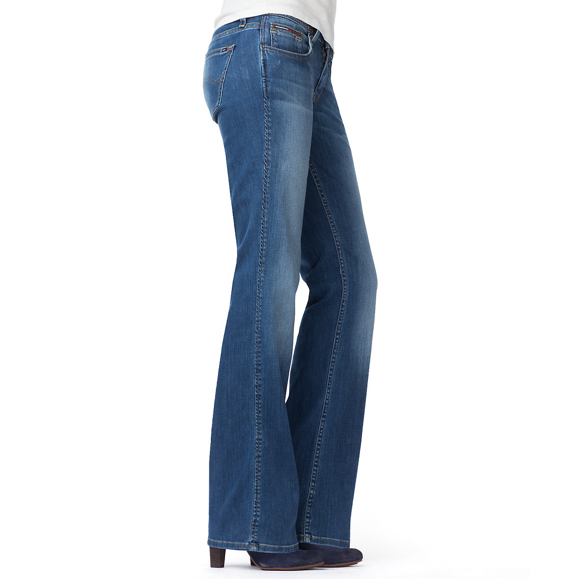 Tommy Hilfiger Rhonda Boot Cut Jeans in Blue (niceville mid stretch) | Lyst