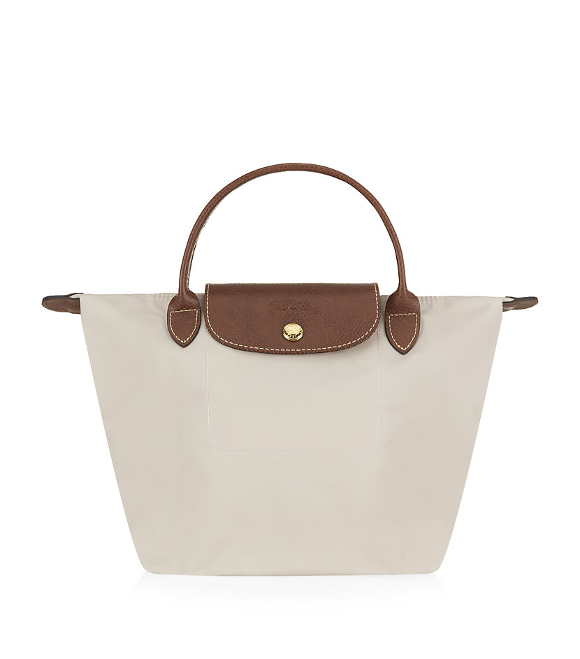 Longchamp Le Pliage Small Handbag in White (Stone) | Lyst
