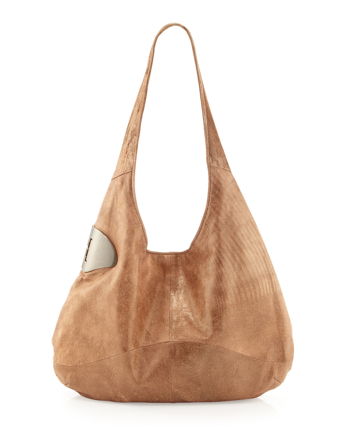 Halston Heritage Medium Leather Hobo Bag in Brown (null) | Lyst