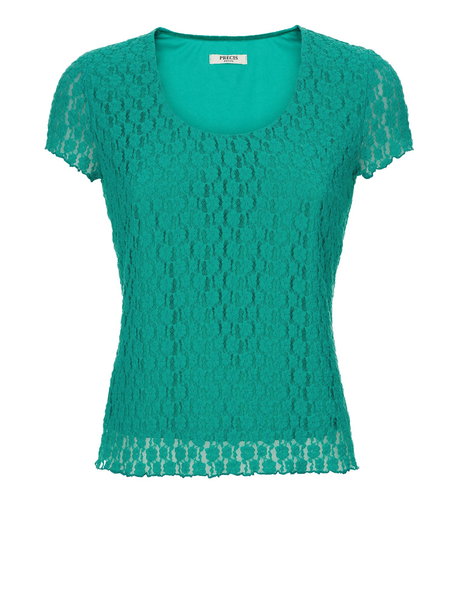 Precis Petite Floral Lace Top in Green (Jade) | Lyst