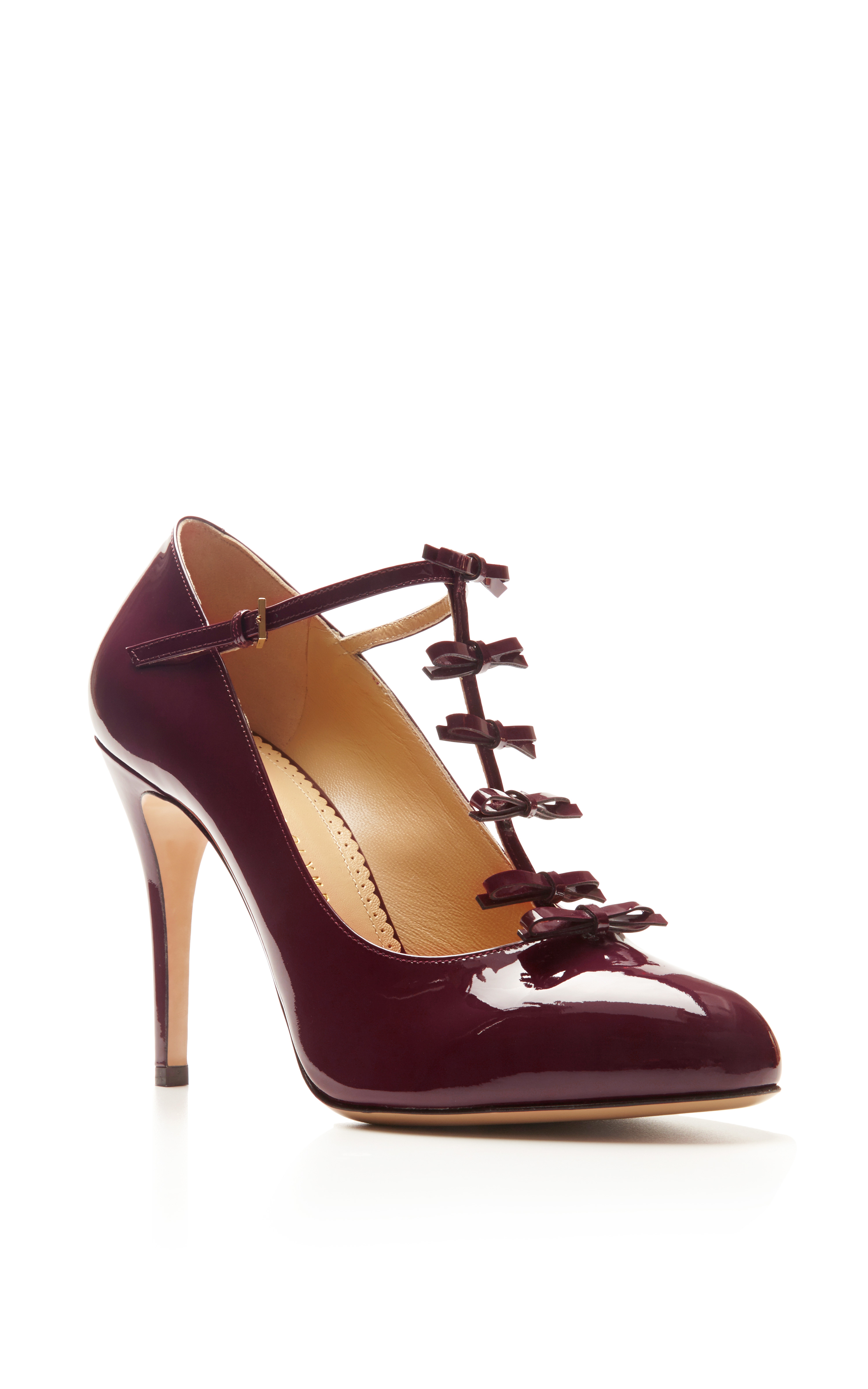 Charlotte olympia Prissy Patent Leather Maryjane Pumps in Purple | Lyst