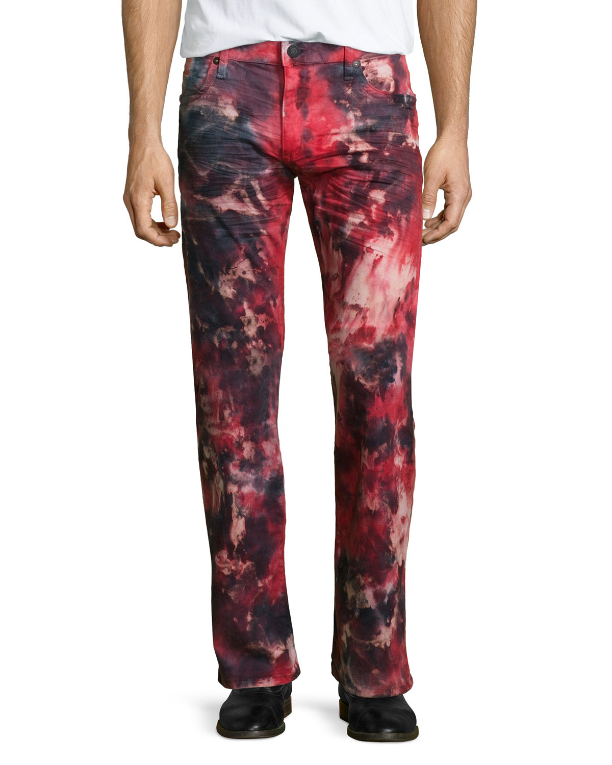 Robin's jean Tie-dye Studded Pocket Denim Jeans in Red for Men | Lyst