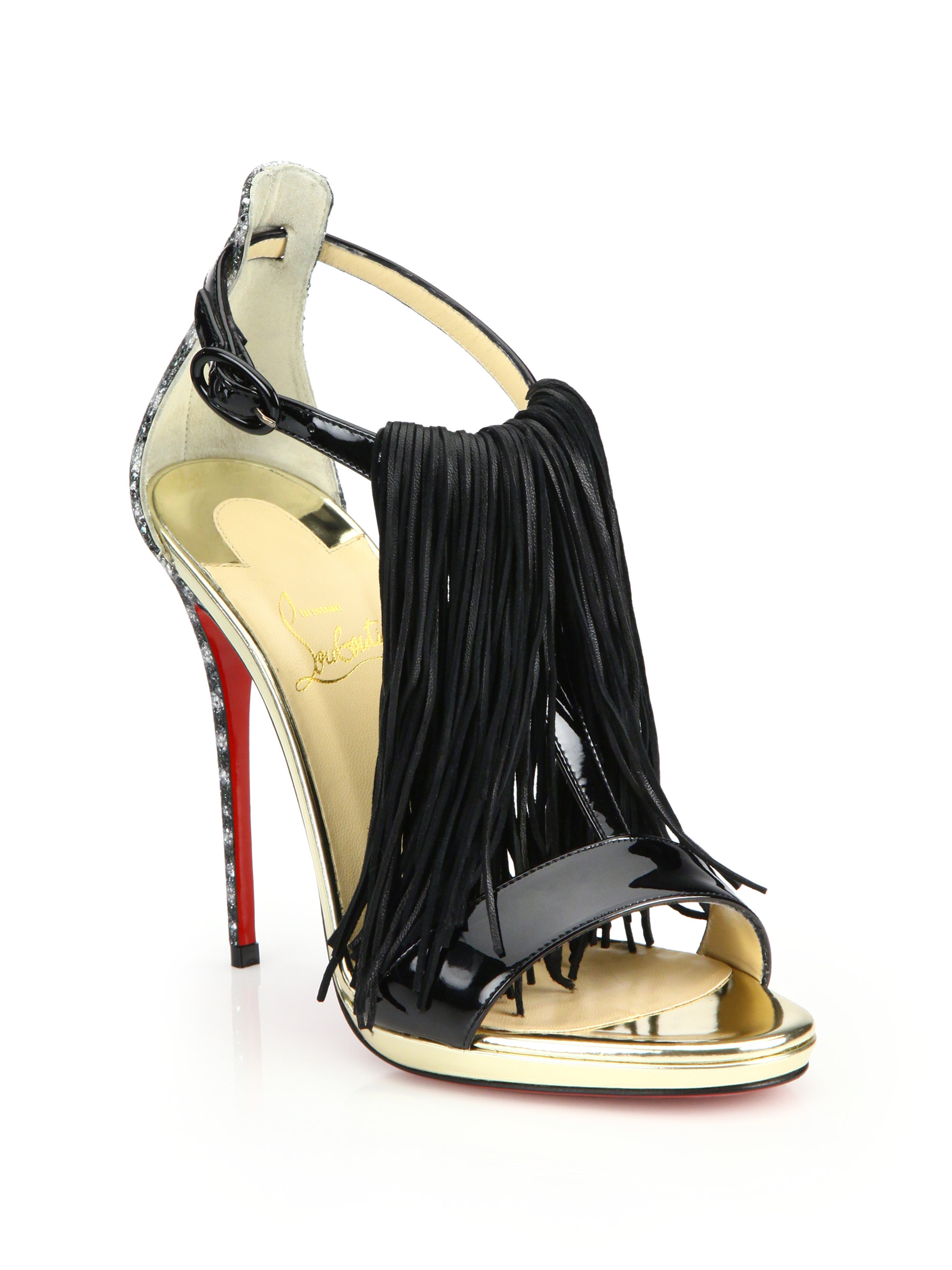 rollerboy spikes red - christian louboutin leather and patent leather sandals | The ...