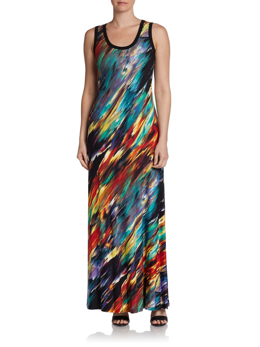 Calvin Klein Paint Splatter Maxi Dress in Multicolor (multi) | Lyst