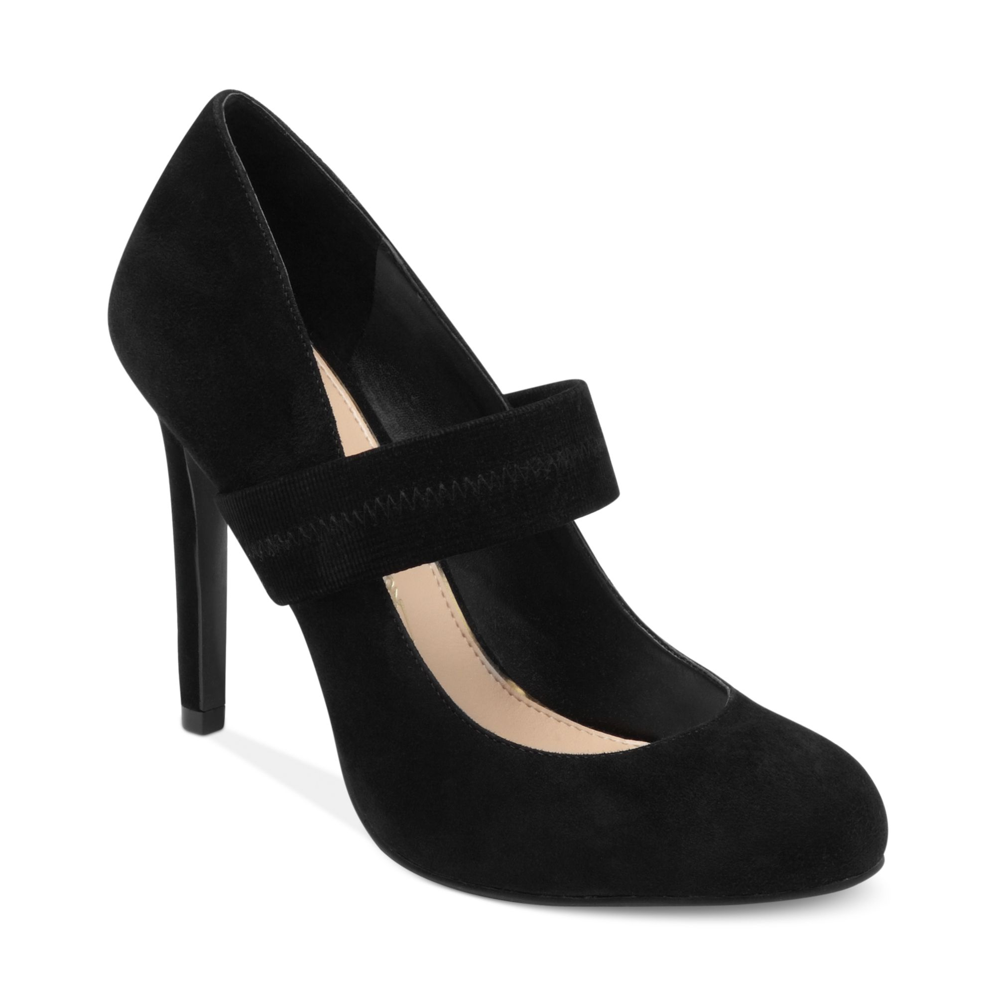 Jessica Simpson Sacha Mary Jane Pumps in Black (Black Suede) | Lyst