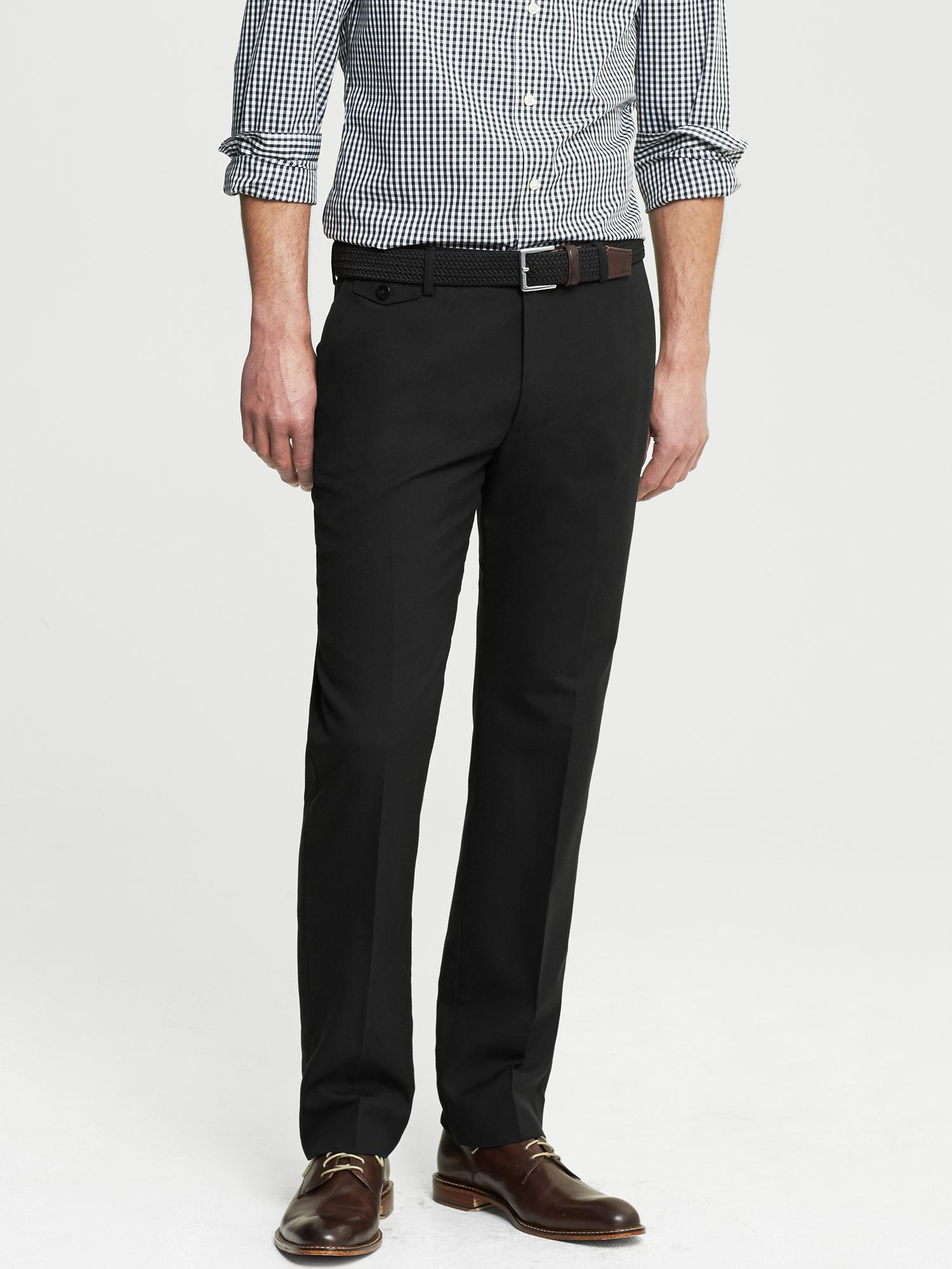 Banana Republic Heritage Tailored Slim-Fit Wool Trouser in Black for ...