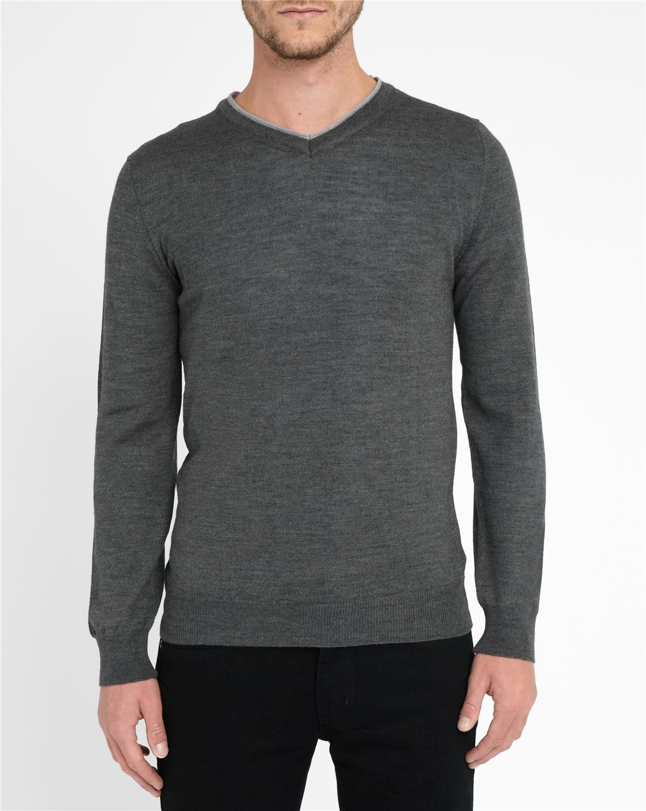 charcoal grey sweater mens blue