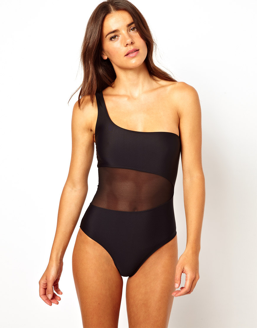 Mesh insert swimsuit