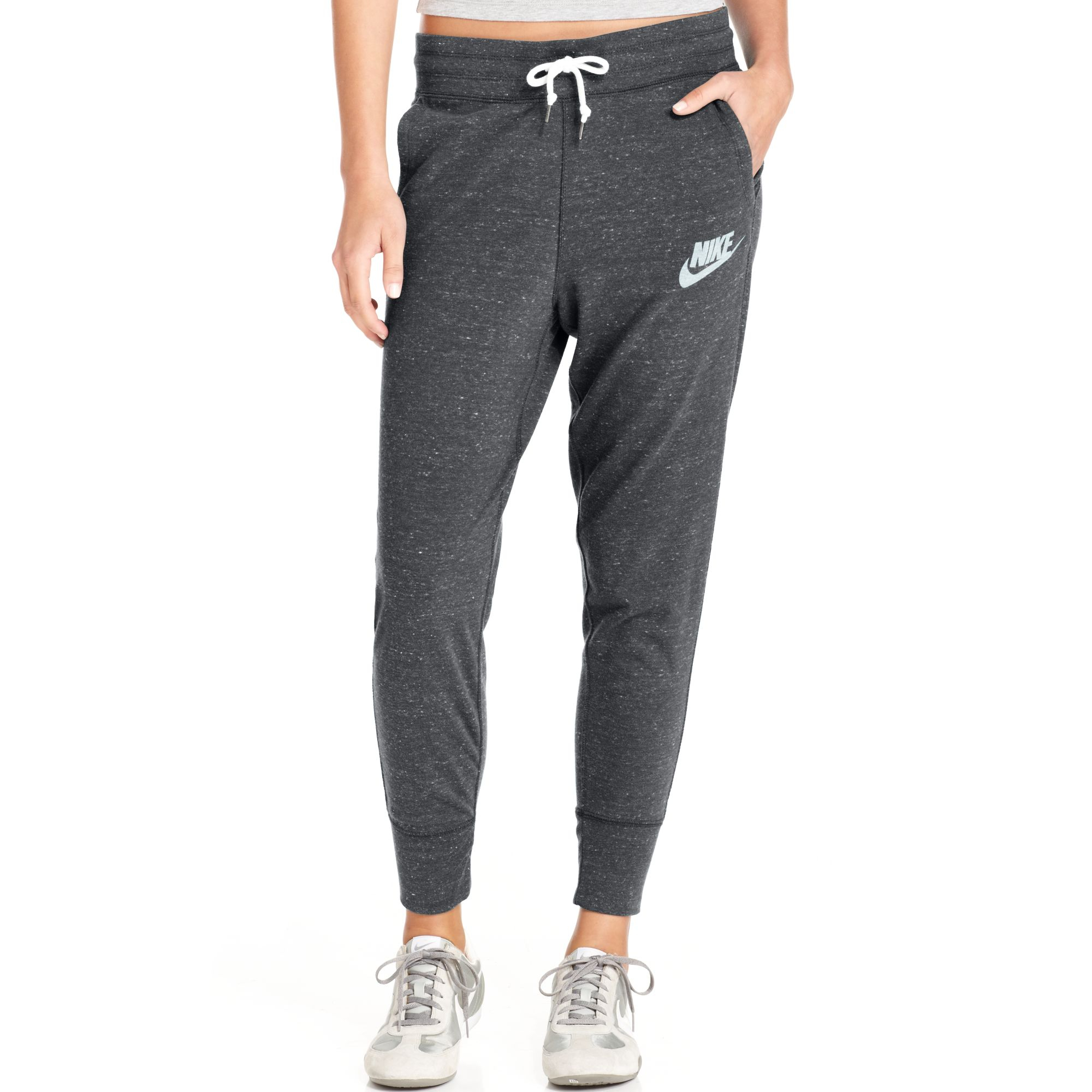 grey nike sweatpants slim fit