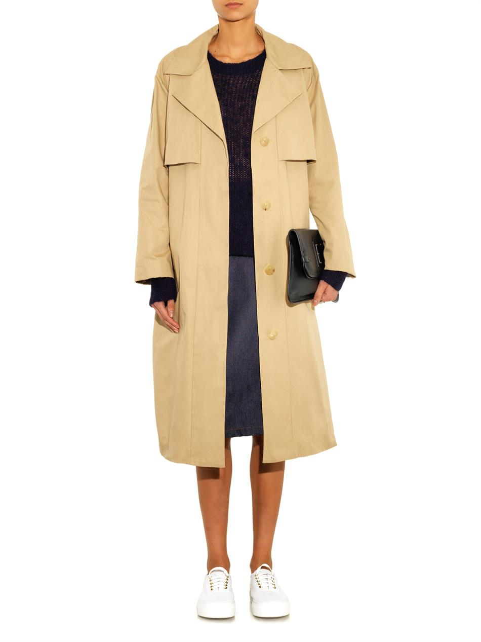 Lyst - Acne Studios Friday Single-Breasted Trench Coat in Natural