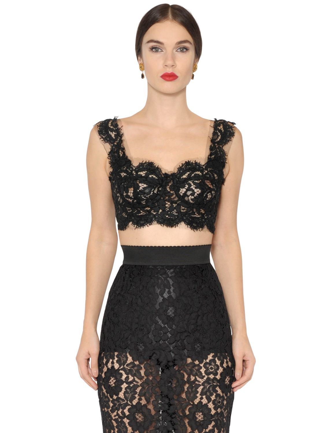 Lace Bra Top dolce gabbana cropped cordonetto lace bra top in black Lace Bra Top dolce gabbana cropped cordonetto lace bra top in black