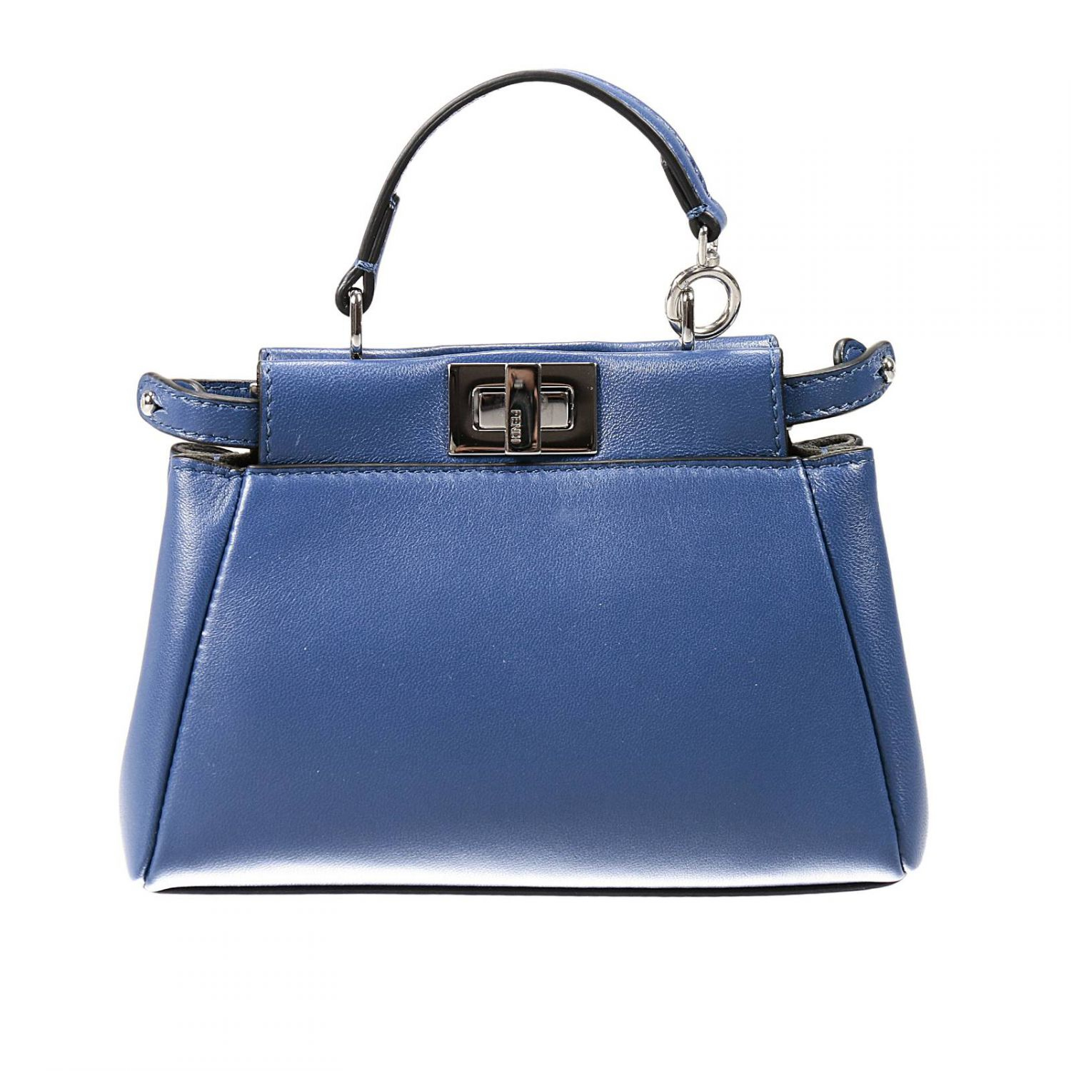 Fendi Handbag Leather With Shoulder Micro Peekaboo Bag in Blue | Lyst
