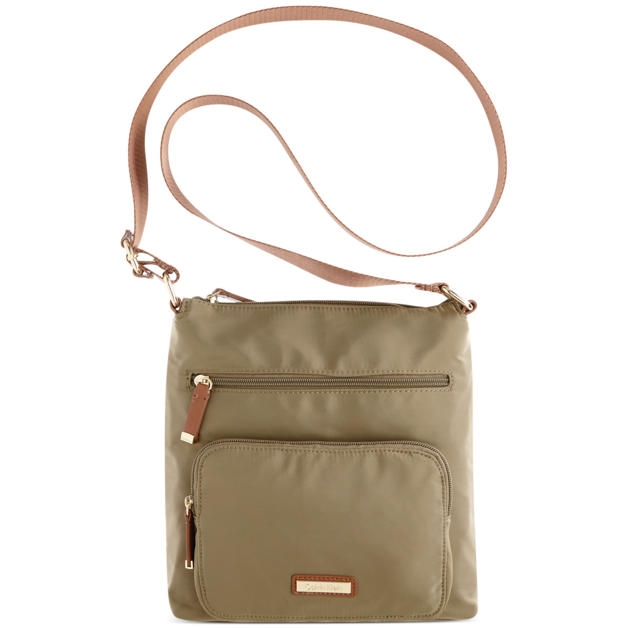 Lyst Calvin Klein Ck Nylon Crossbody in Natural