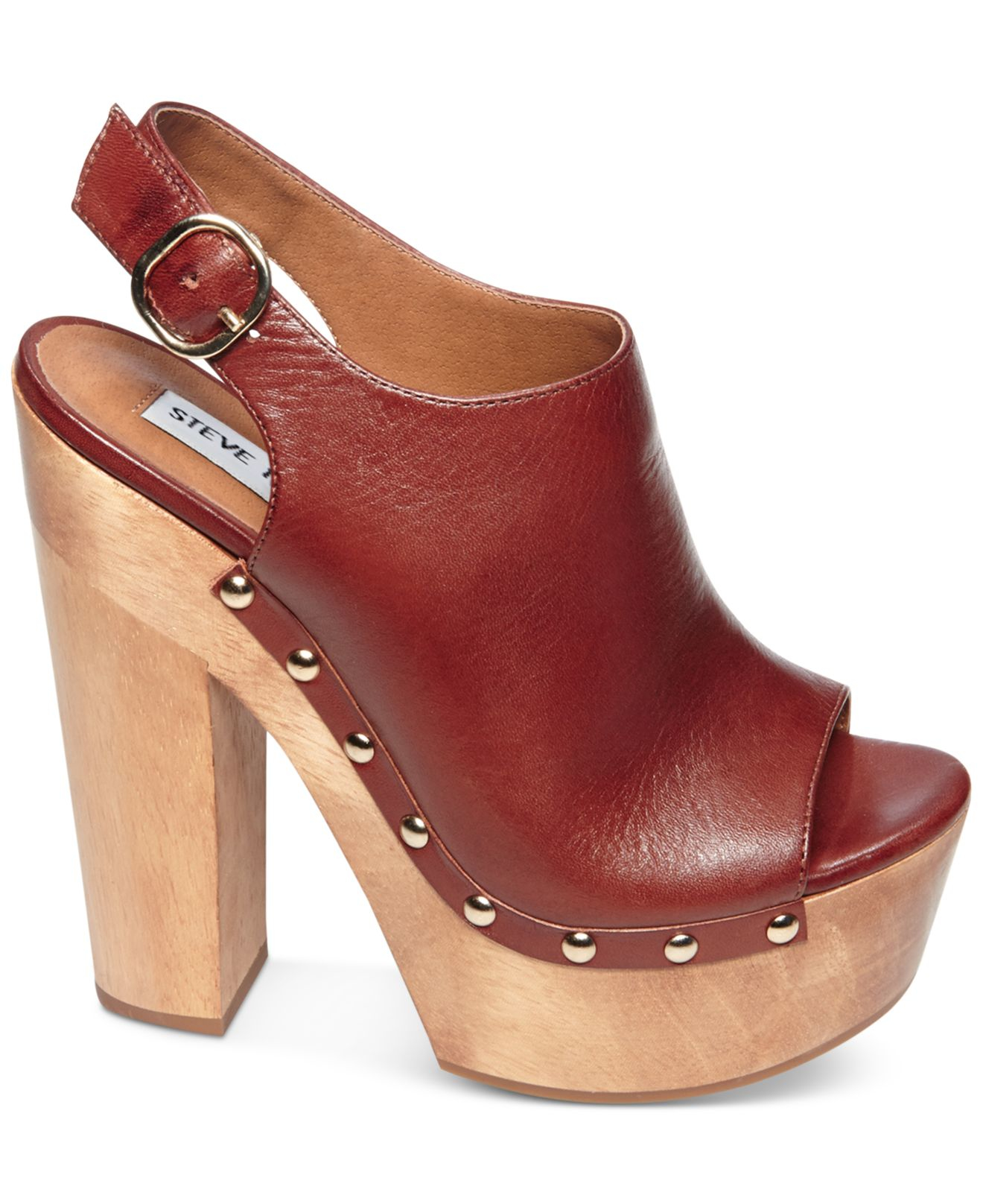 leather open toe clogs