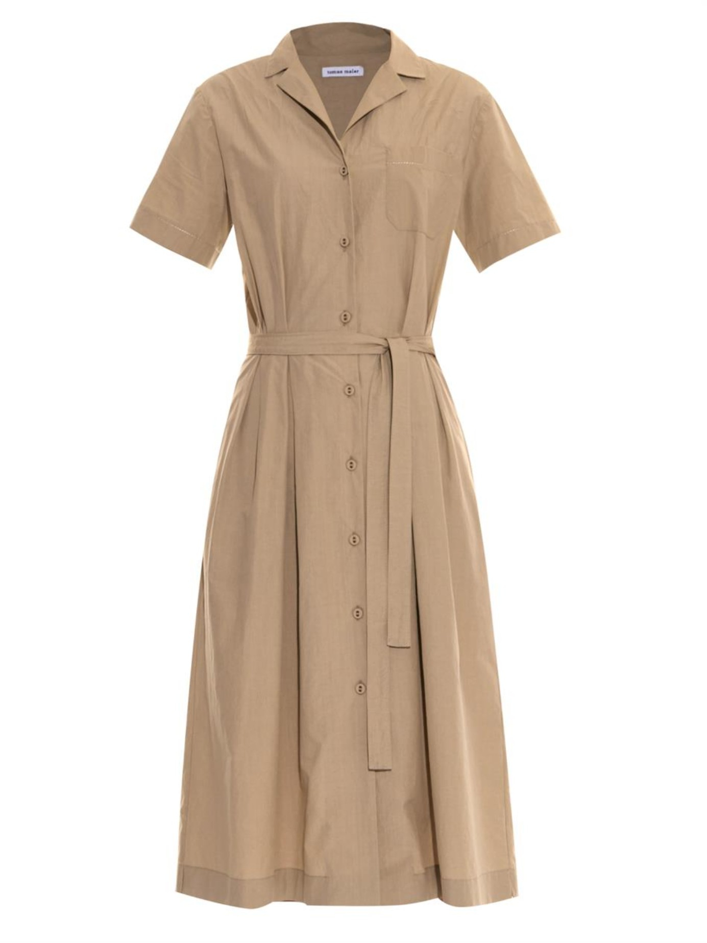 Lyst Tomas Maier Safari Cotton Shirtdress in Natural