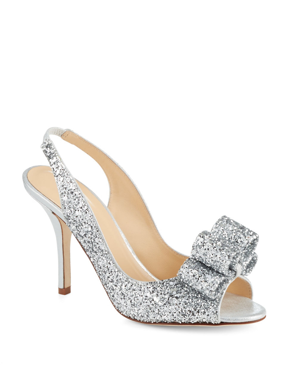 Kate spade new york Charm Glitter Heels in Metallic Lyst