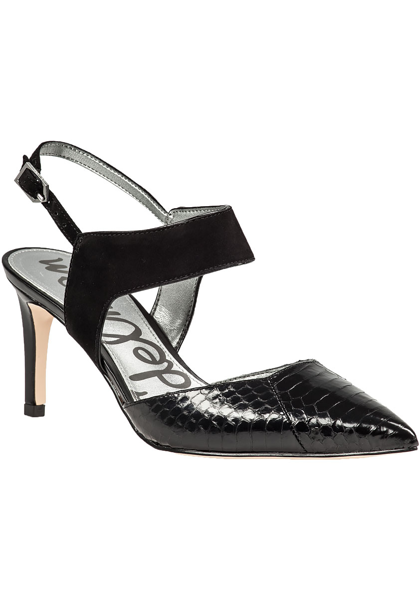 Lyst - Sam edelman Ola Snake-Print Pumps in Black