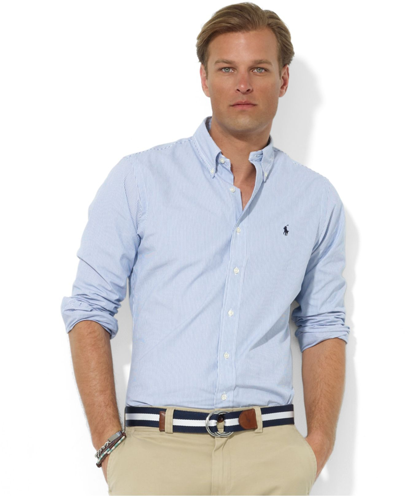 Lyst - Polo Ralph Lauren Core Custom Fit Broadcloath Dress Shirt in ...