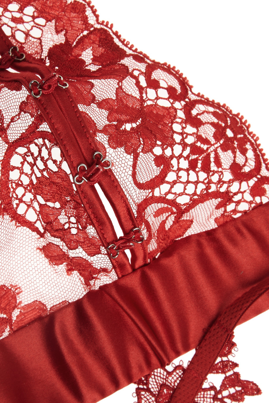 Lyst - La Perla El Color Rojo Lace and Satin Softcup Bra in Red