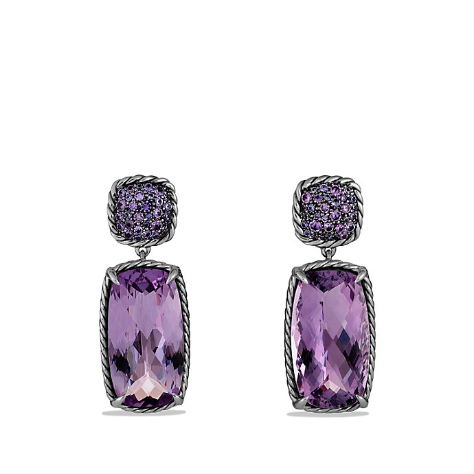 David Yurman Chatelaine Double Drop Earrings in Purple (AMETHYST) | Lyst