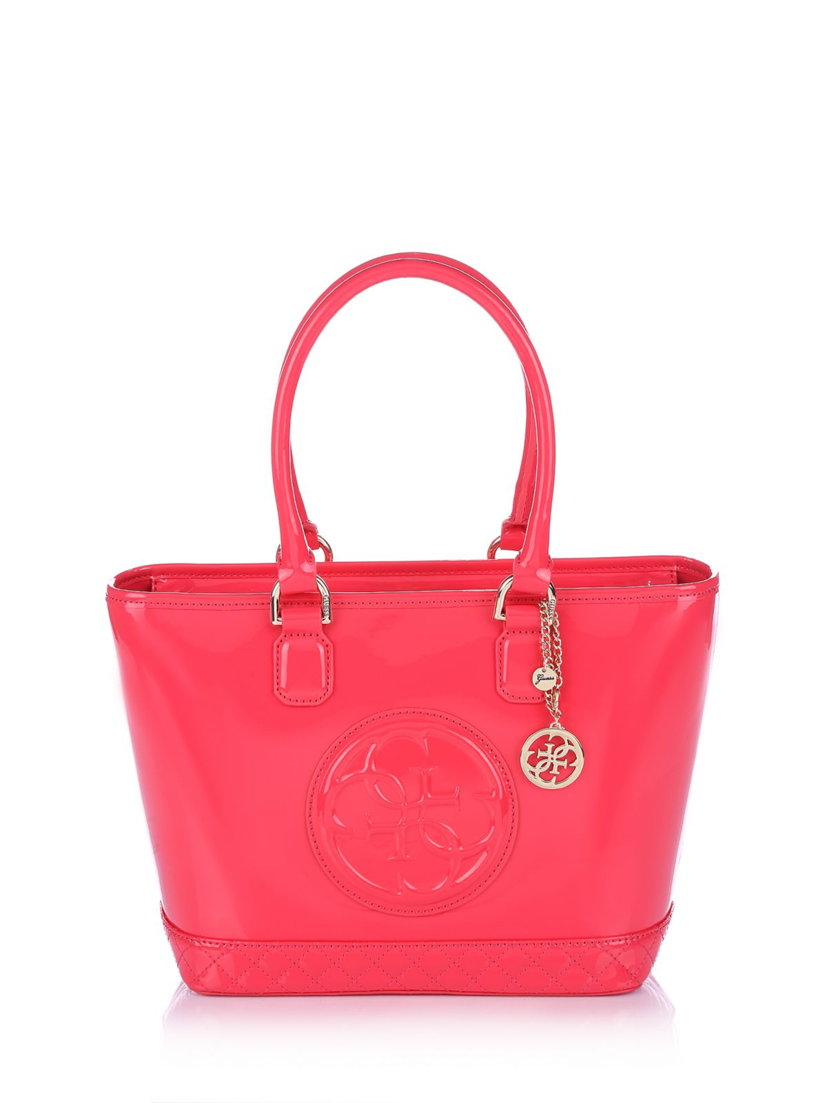 Guess High Shine Carryall Bag in Pink | Lyst