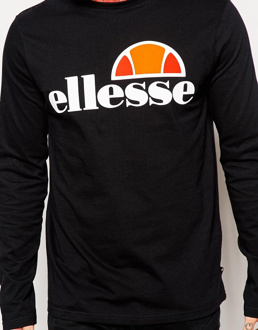 Ellesse Long Sleeve T-shirt in Black for Men | Lyst