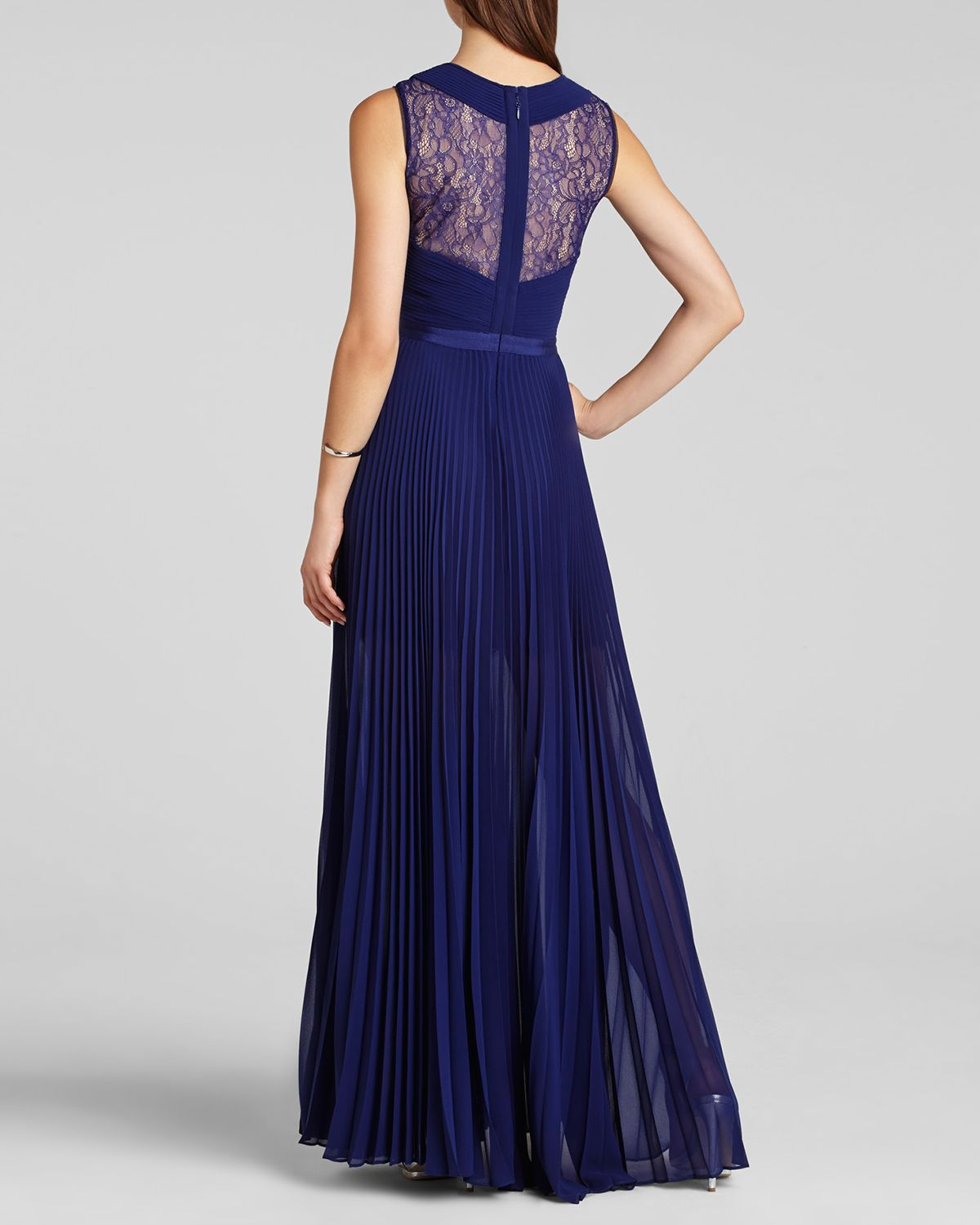 laundry pleated chiffon gown