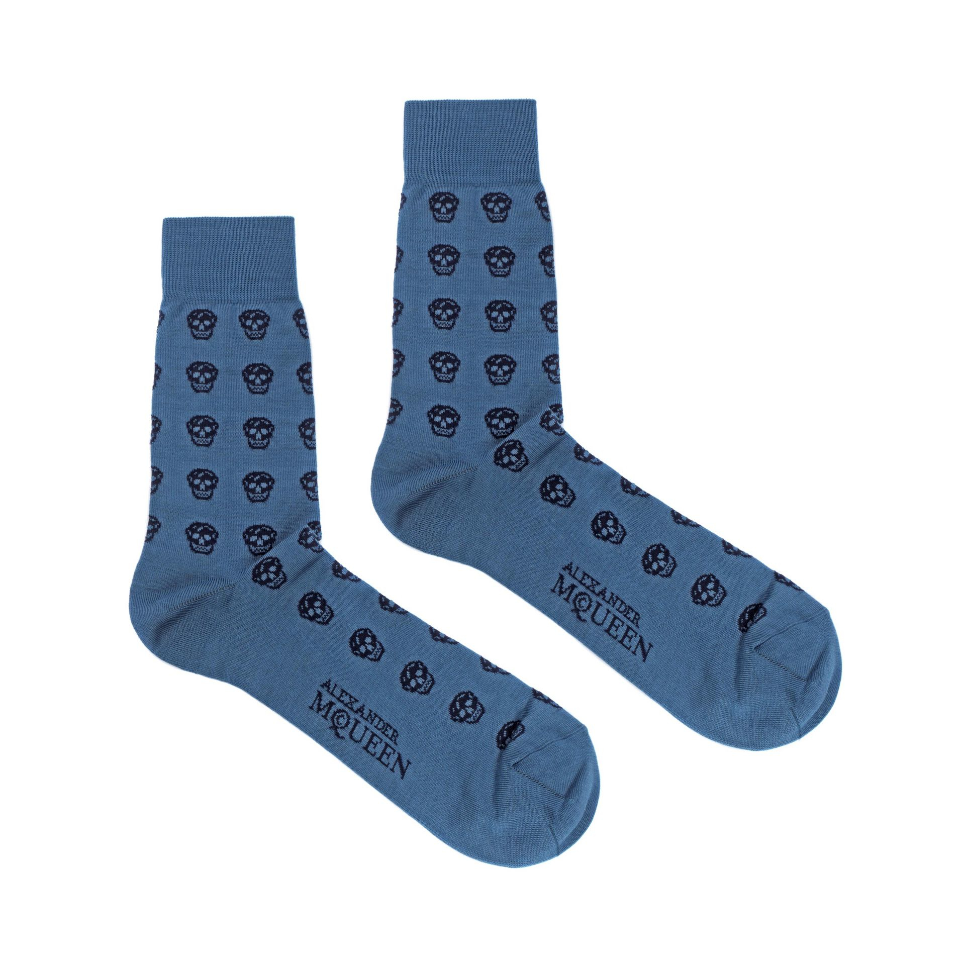 Alexander mcqueen Short Skull Socks in Blue for Men (BLUETTE/BLUE ...