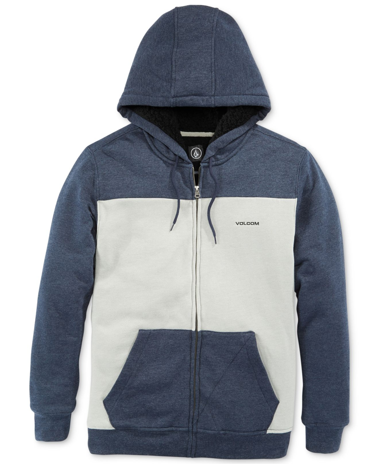 Lyst - Volcom The Logan Line Sherpa-Lined Hoodie in Blue for Men