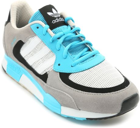 Adidas Zx850 Grey and Blue Sneakers in Gray for Men (grey) | Lyst