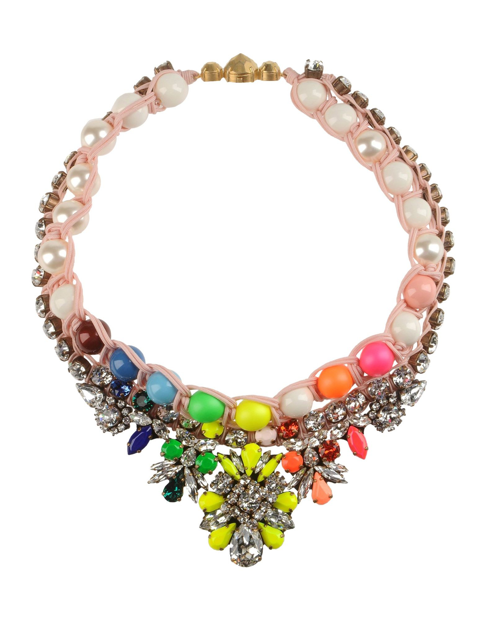 Shourouk Necklace in Multicolor (Pink) | Lyst