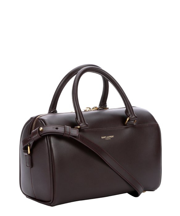 Lyst - Saint Laurent Bordeaux Leather Convertible Mini Duffle Bag in Brown