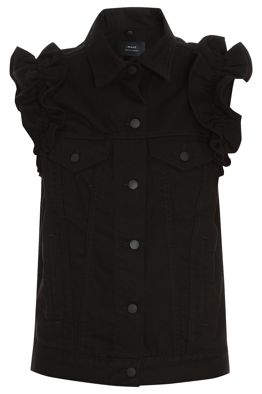 black sleeveless knit vest