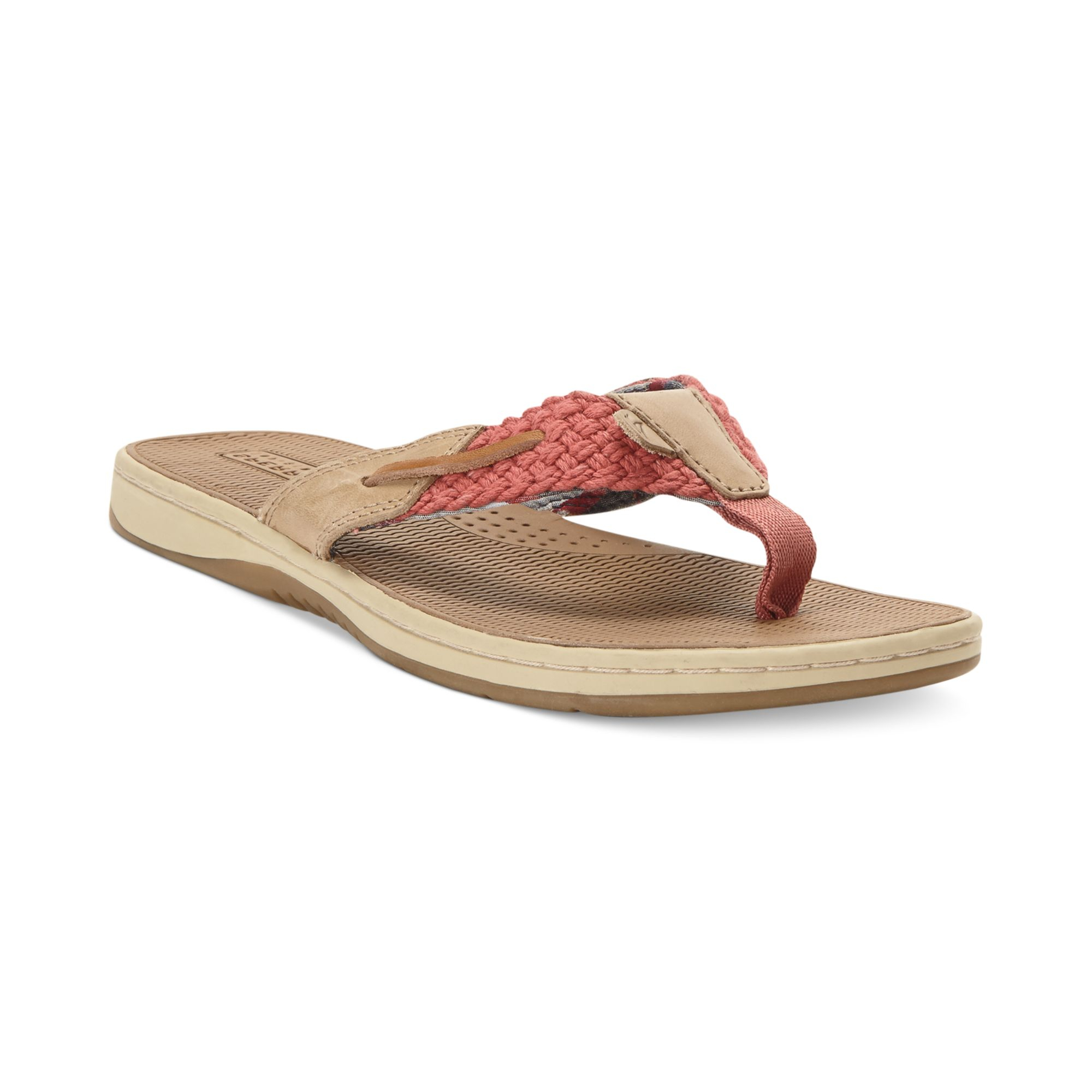 Sperry Top-sider Womens Parrotfish Thong Sandals in Brown (Washed Red ...