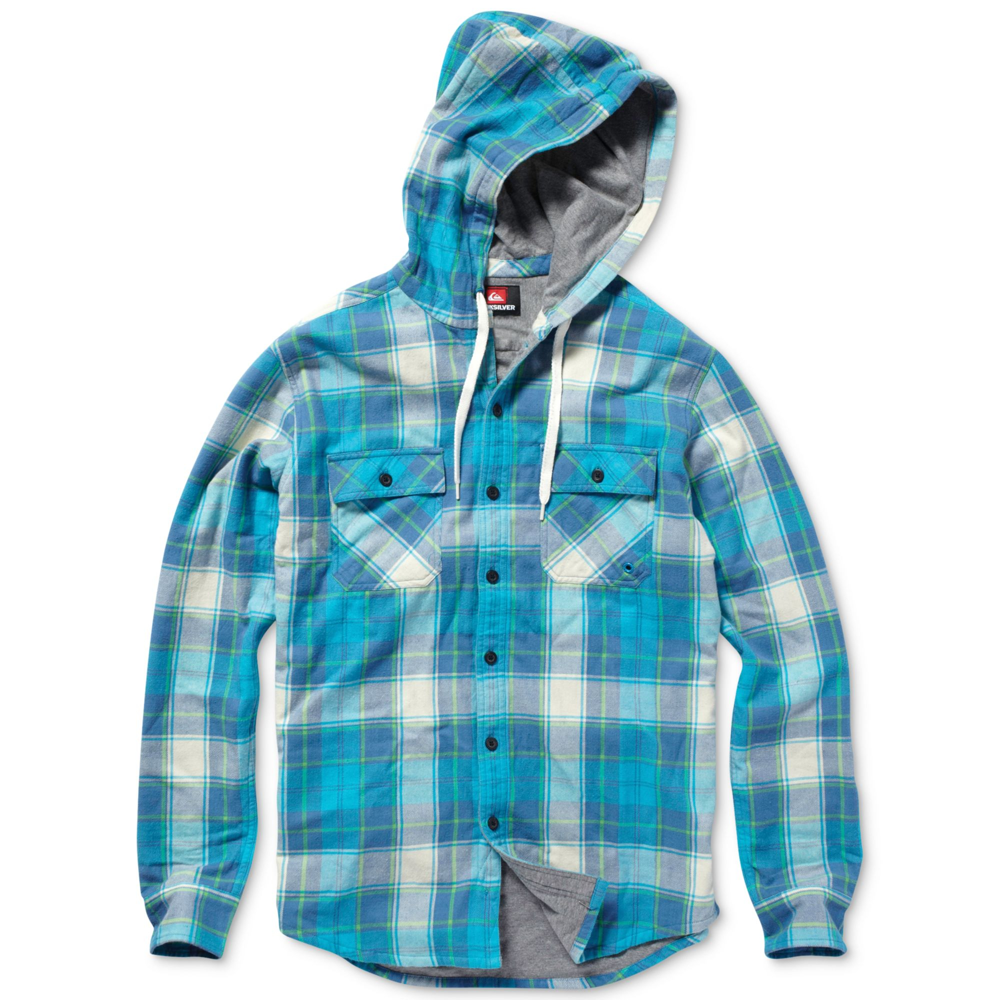 quicksilver hooded flannel