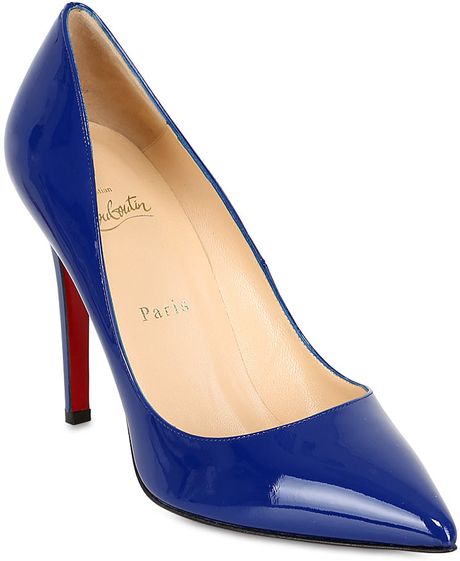 Christian Louboutin 100mm Pigalle Patent Leather Pumps in Blue (ROYAL ...