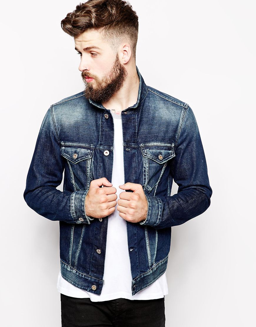 Replay Classic And Casual Denim Short Jacket in Blue for Men | Lyst