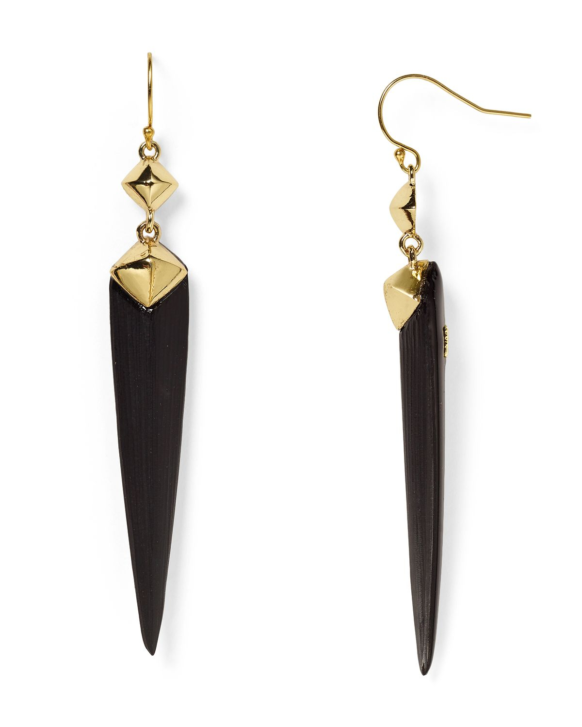 Lyst Alexis Bittar Lucite Pyramid Ced Spear Drop Earrings In Black Gallery