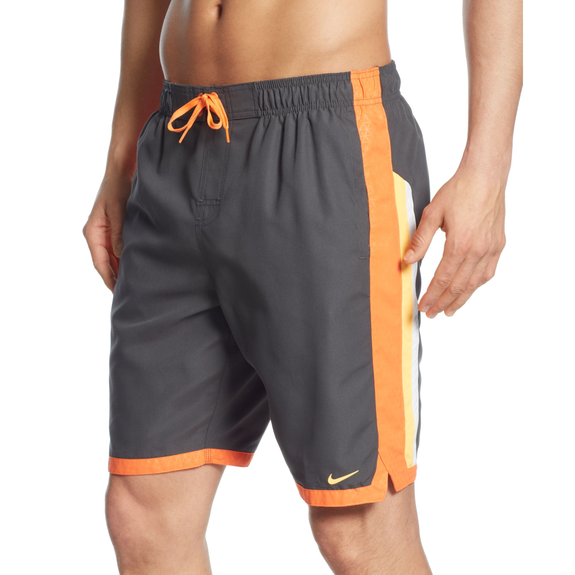 Nike Decisive 9 Volley Swim Trunks in Orange for Men | Lyst