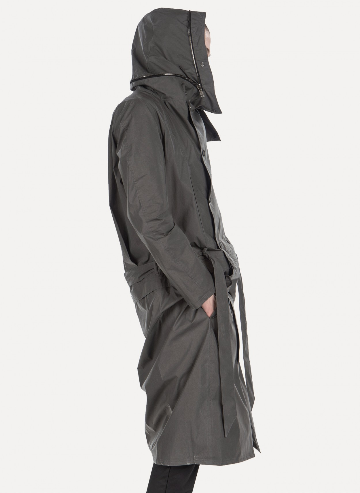 Y. project Coat83 T805 Reflective Technical Trench Coat in Gray for Men ...