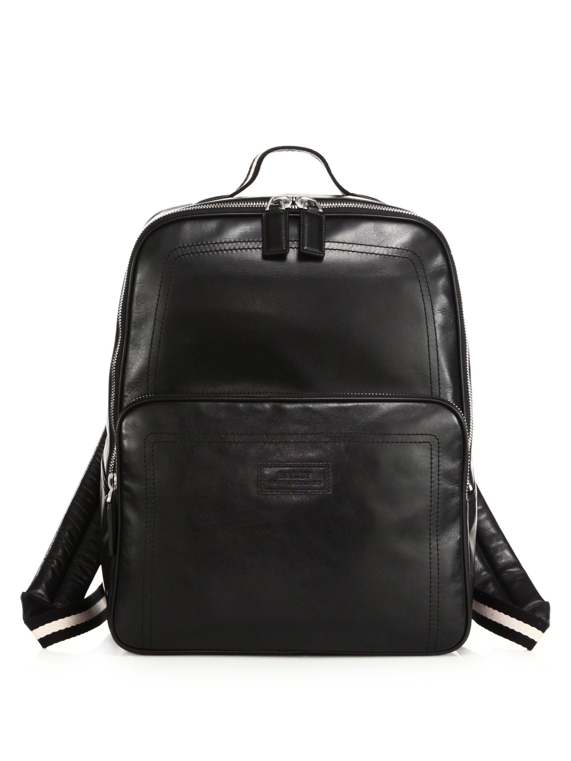 Lyst - Bally Leather Backpack in Black for Men