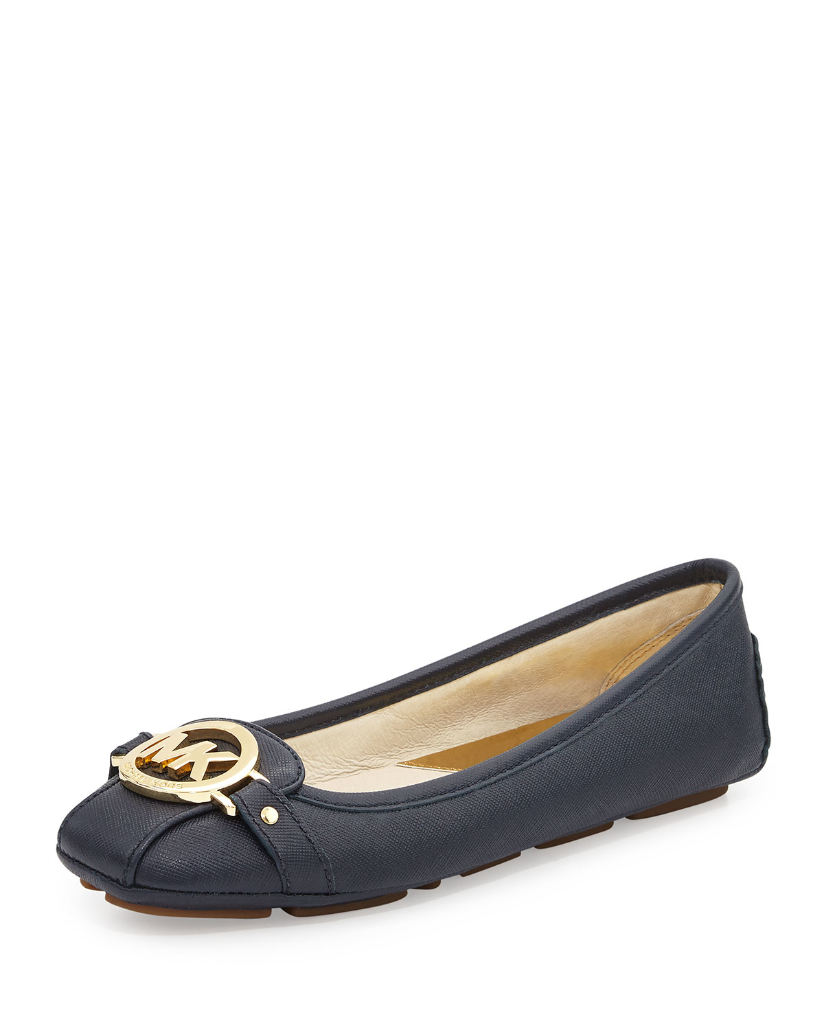 Michael Michael Kors Fulton Saffiano Leather Moccasin In Blue Lyst